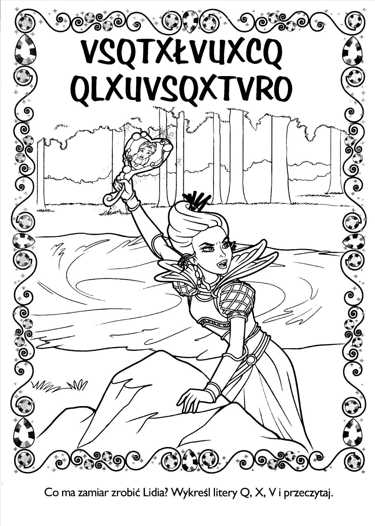 Barbie Diamentowy pałac kolorowanki